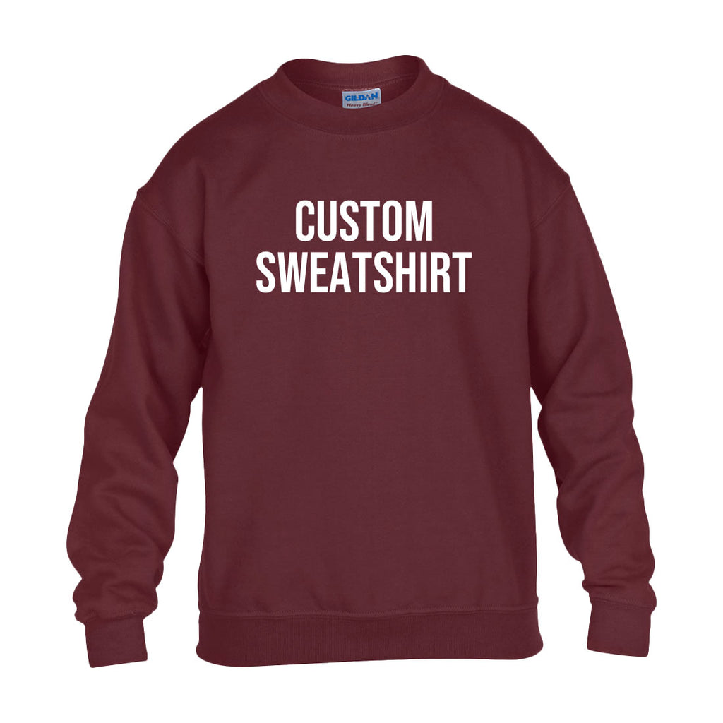 Custom Youth Sweatshirt – Personalized Kids Hoodie with Your Text, Logo, or Photo