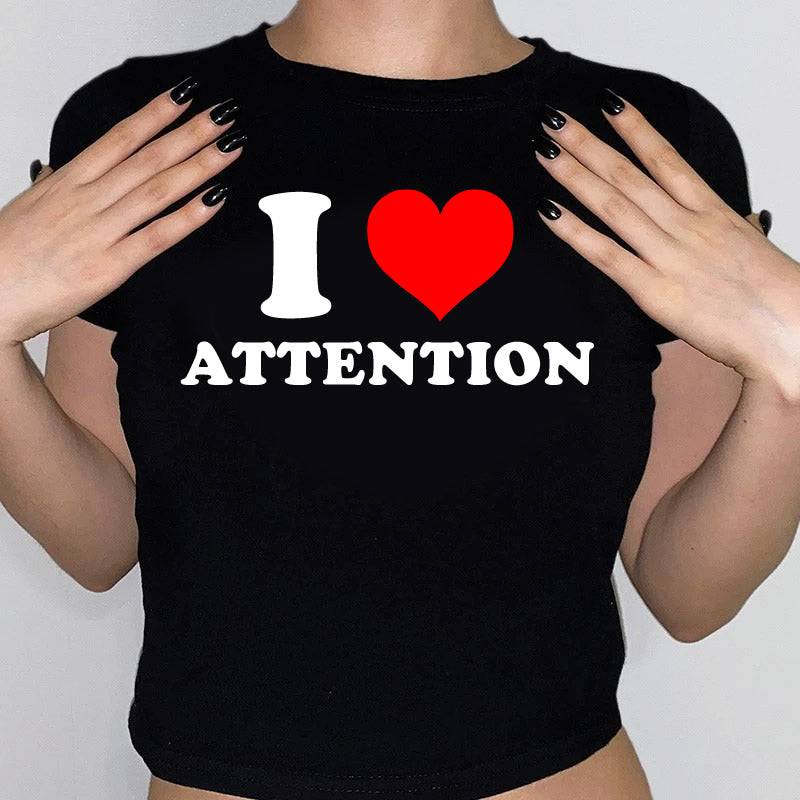 I Love Attention Baby Tee - printwithsky