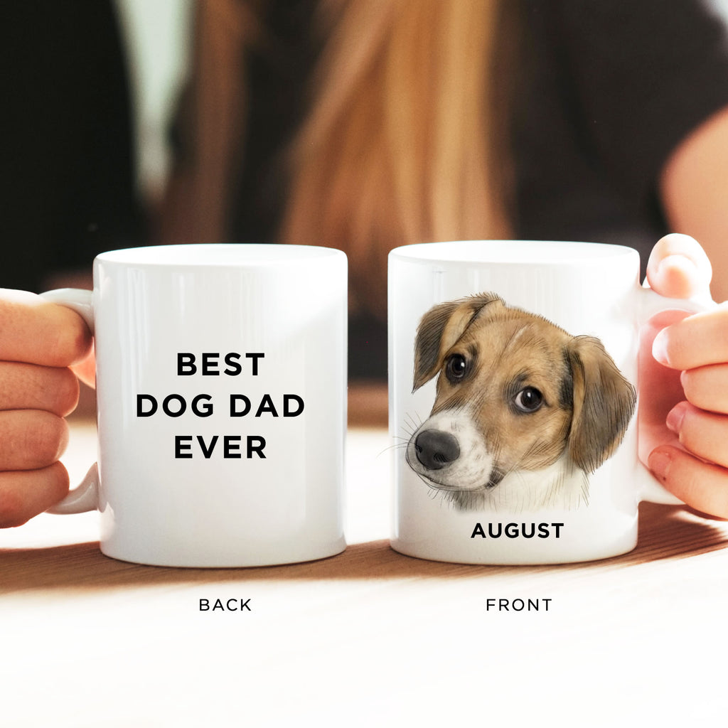 Custom Pet Portrait Mug – Personalized Dog & Cat Coffee Cup | Perfect Gift for Pet Parents
