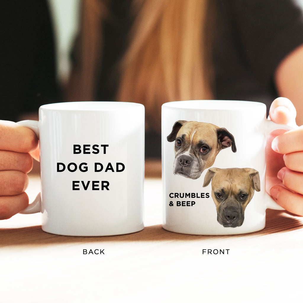 Custom Pet Portrait Mug – Personalized Dog & Cat Coffee Cup | Perfect Gift for Pet Parents