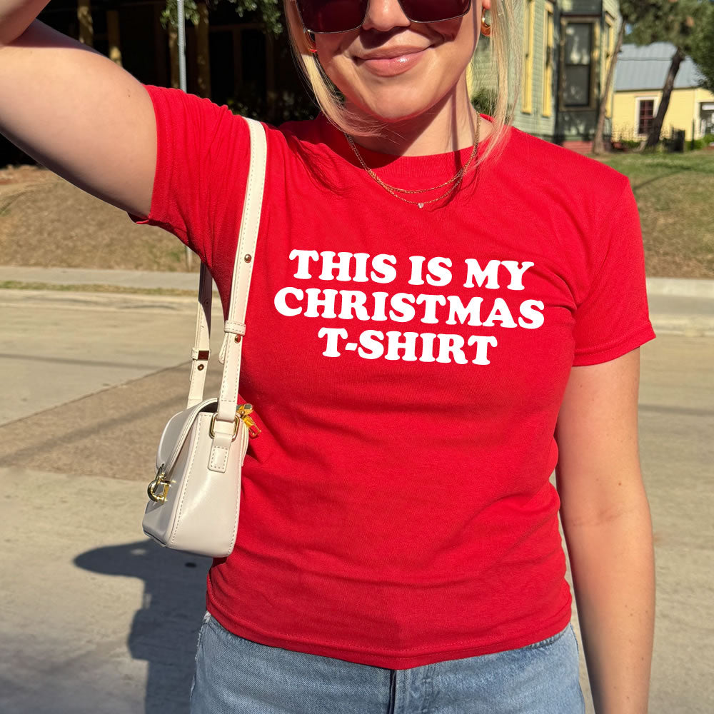 This is My Christmas T-shirt Baby Tee - printwithsky