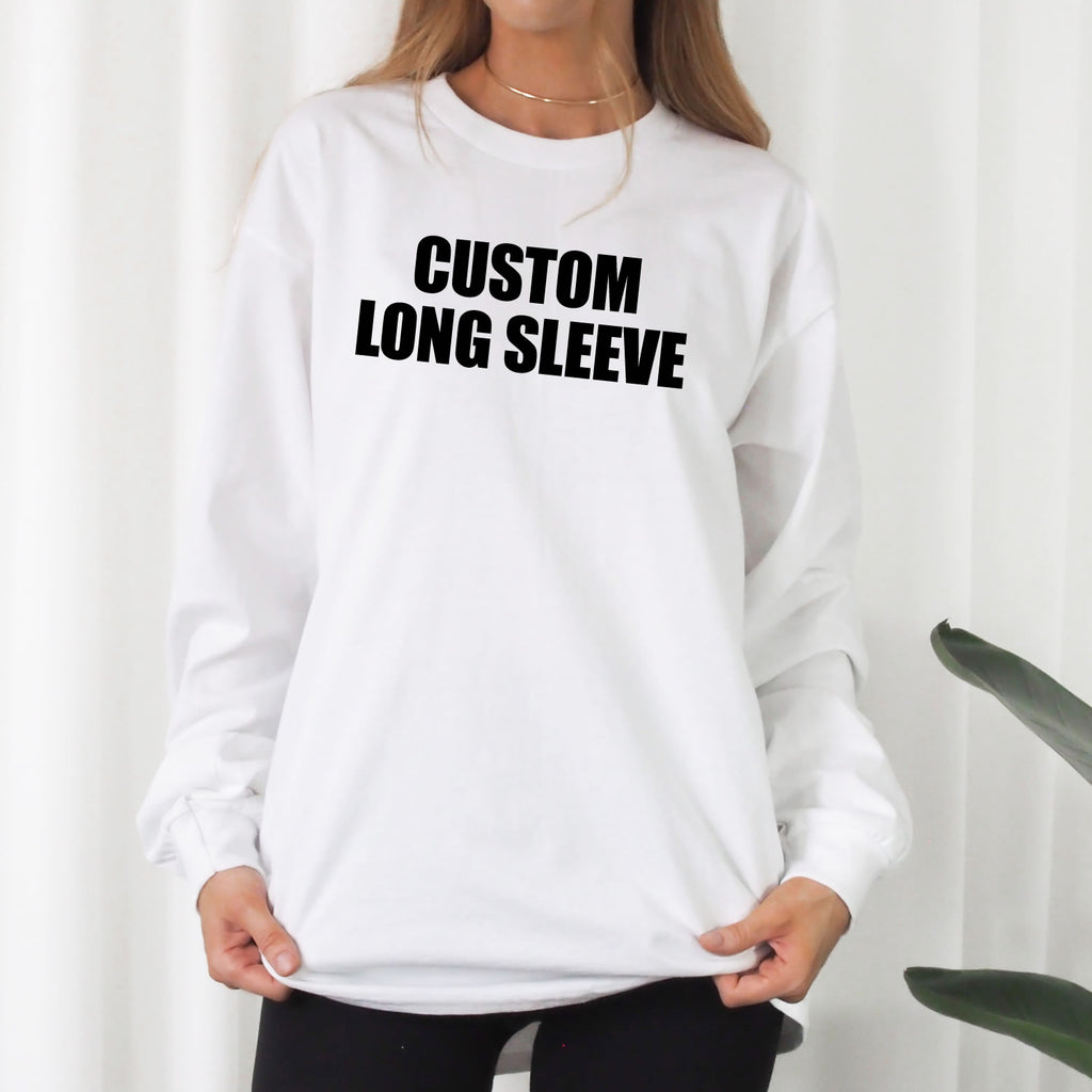 Custom Long Sleeve T-Shirt - Personalized Unisex Long Sleeve Tee