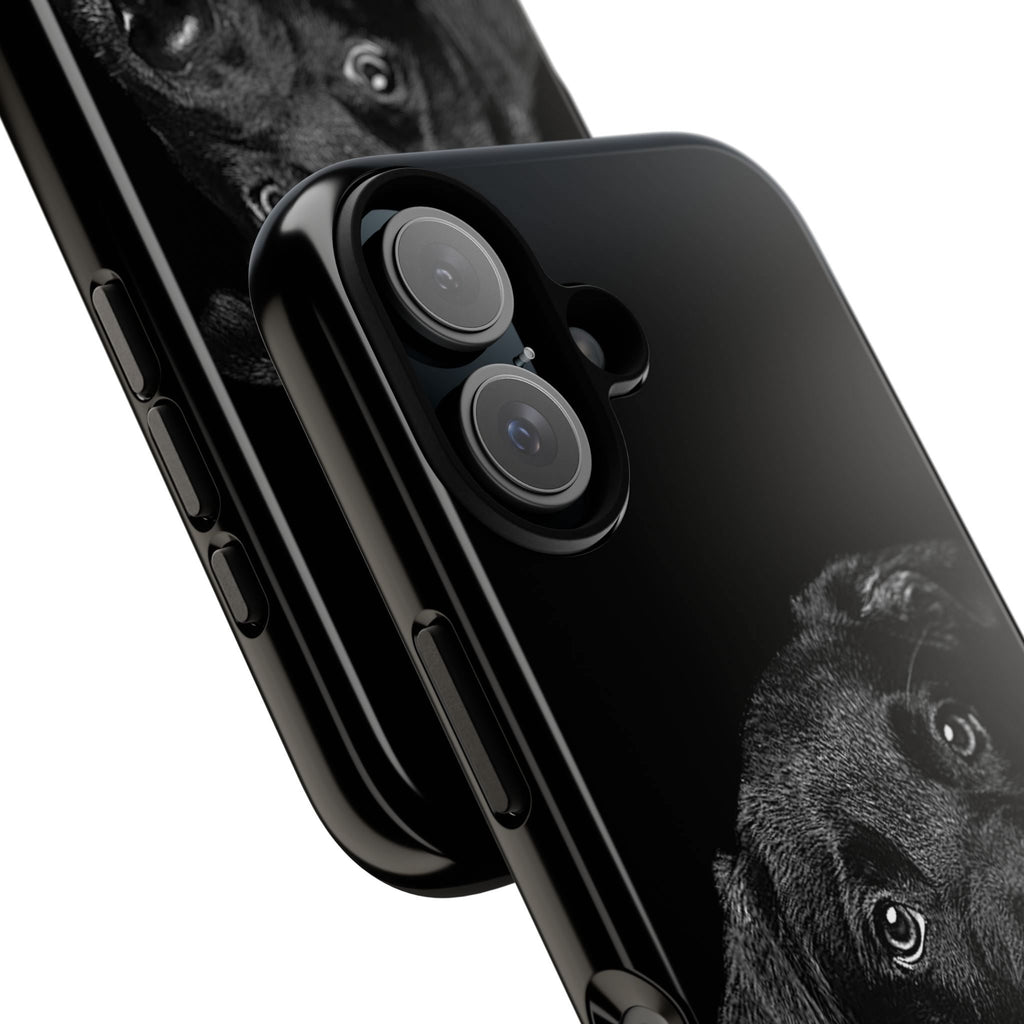 Custom Pet Portrait Photo Black Tough Phone Case – Personalized Pet Gift for Dog & Cat Lovers