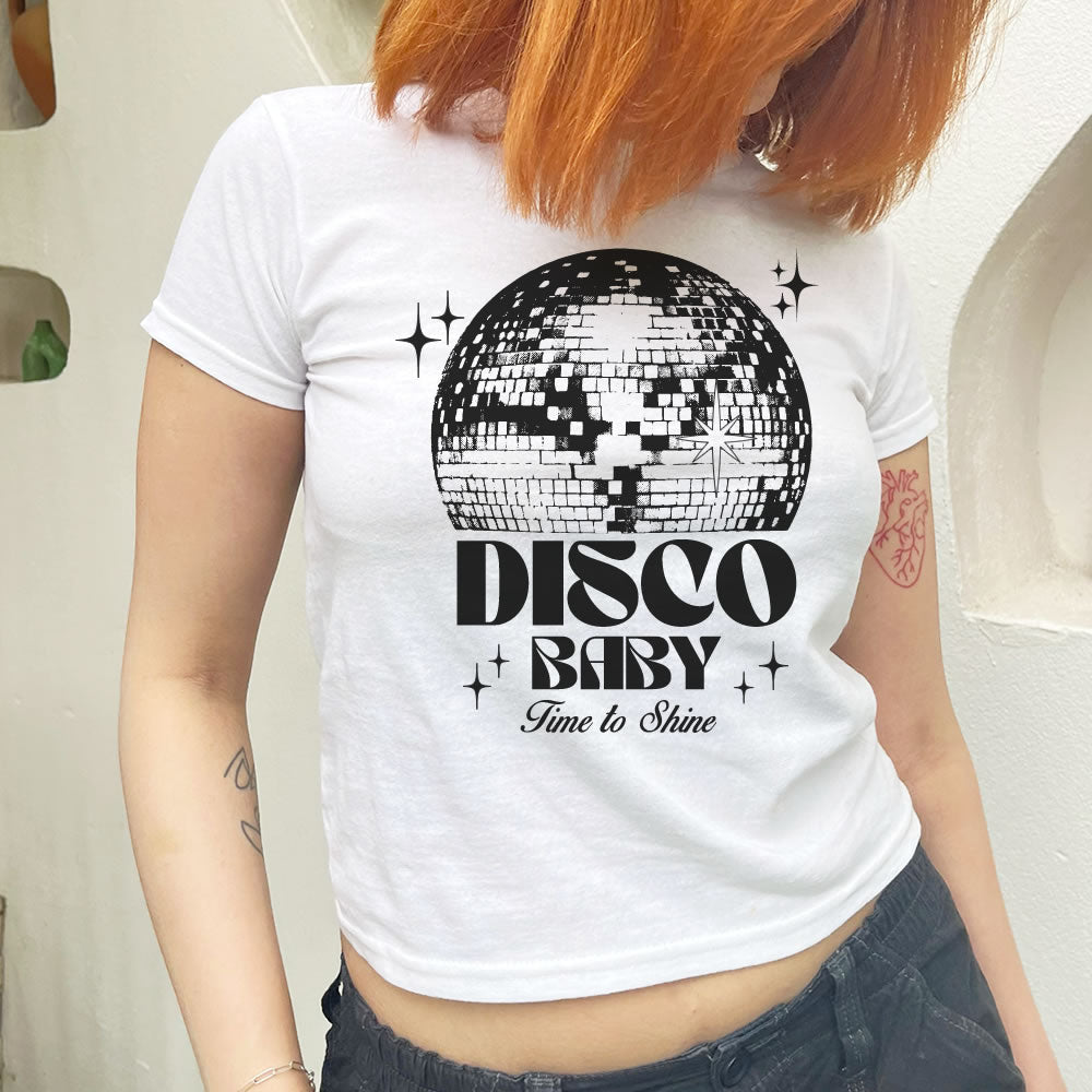 Disco Baby Baby Tee - PrintWithSky - Time to Shine