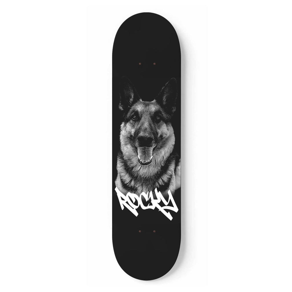 Custom Pet Skateboard Wall Art – Personalized Dog & Cat Portrait on Skate Deck | Unique Custom Pet Gift & Home Decor