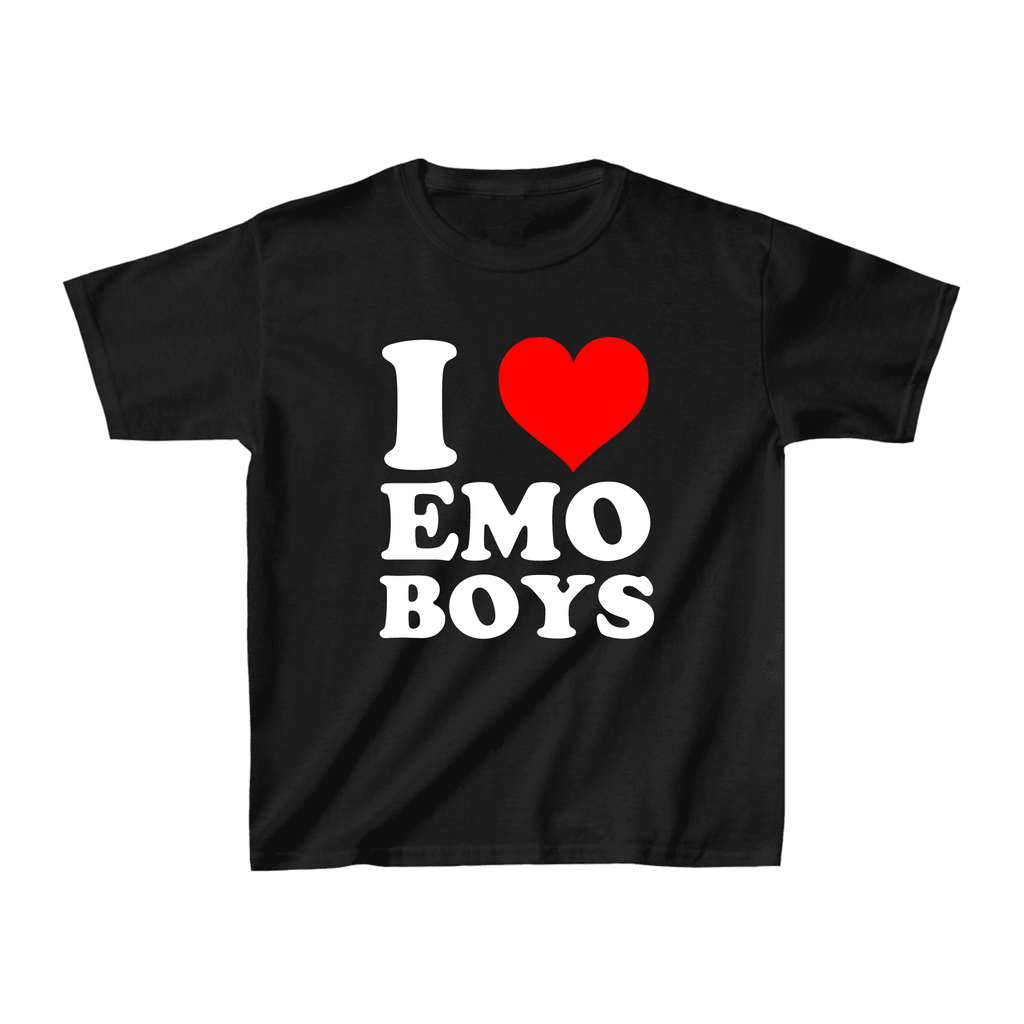 I Love Emo Boys 90s Baby Tee - printwithSKY