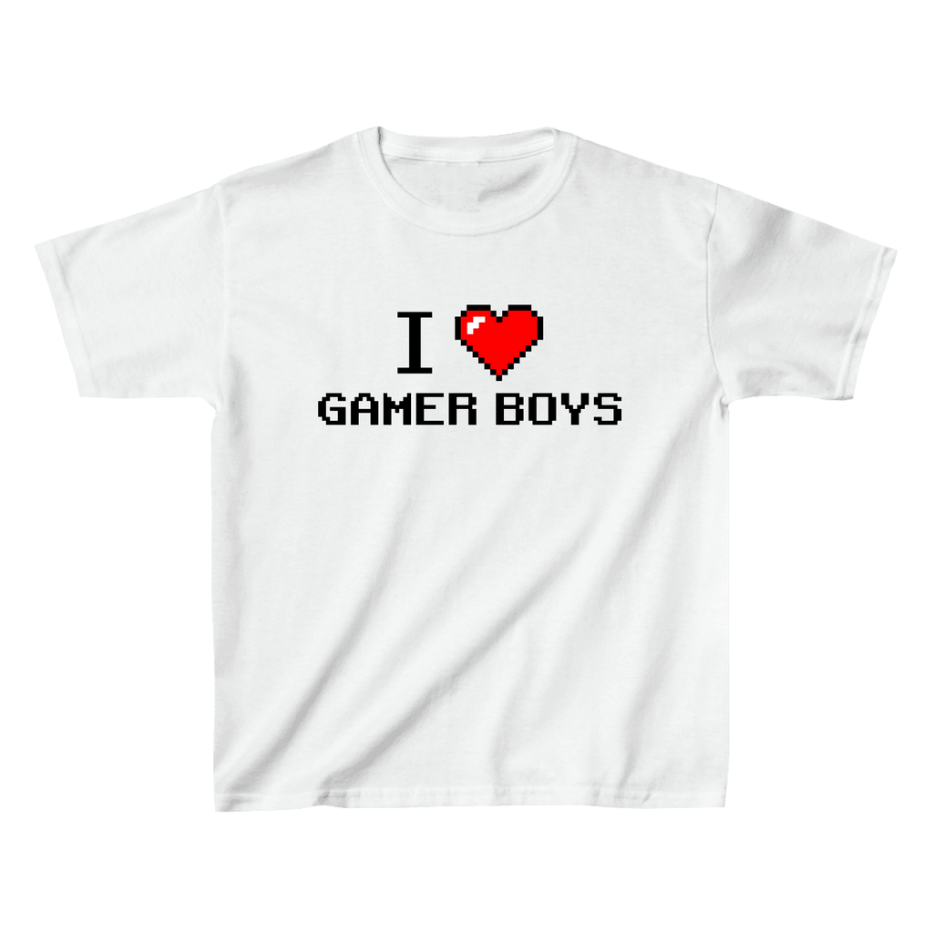 I Love Gamer Boys Baby Tee - printwithsky