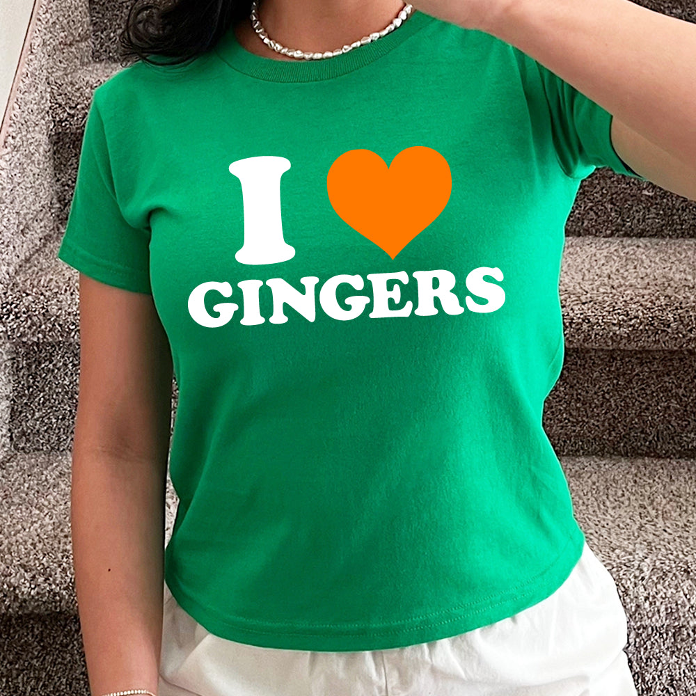 I Love Gingers Baby Tee - printwithsky - St Patricks Day Shirt