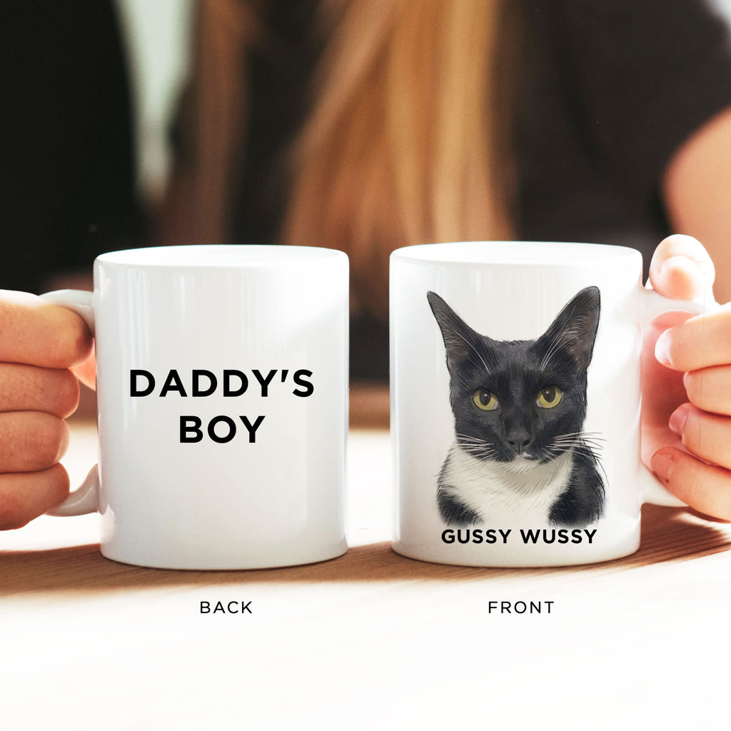 Custom Pet Portrait Mug – Personalized Dog & Cat Coffee Cup | Perfect Gift for Pet Parents