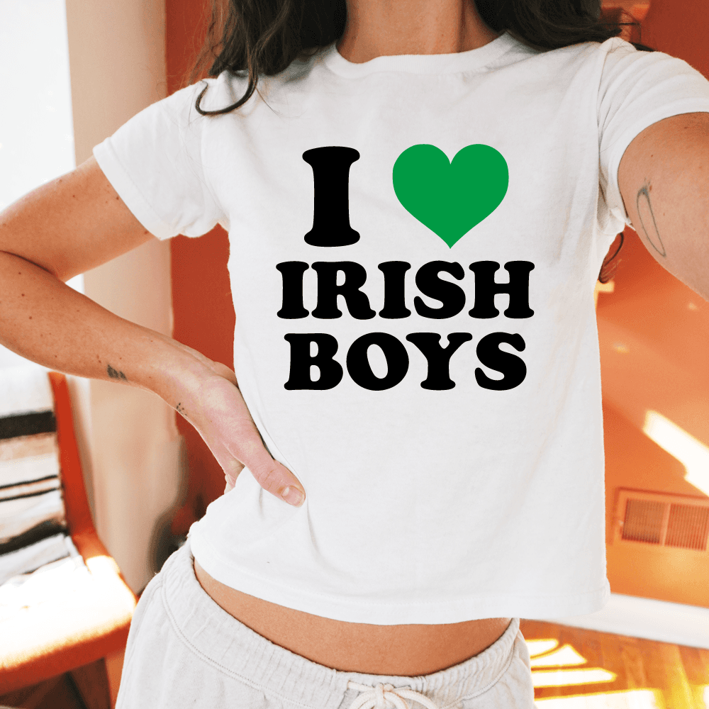 I love Irish Boys Baby Tee - printwithsky