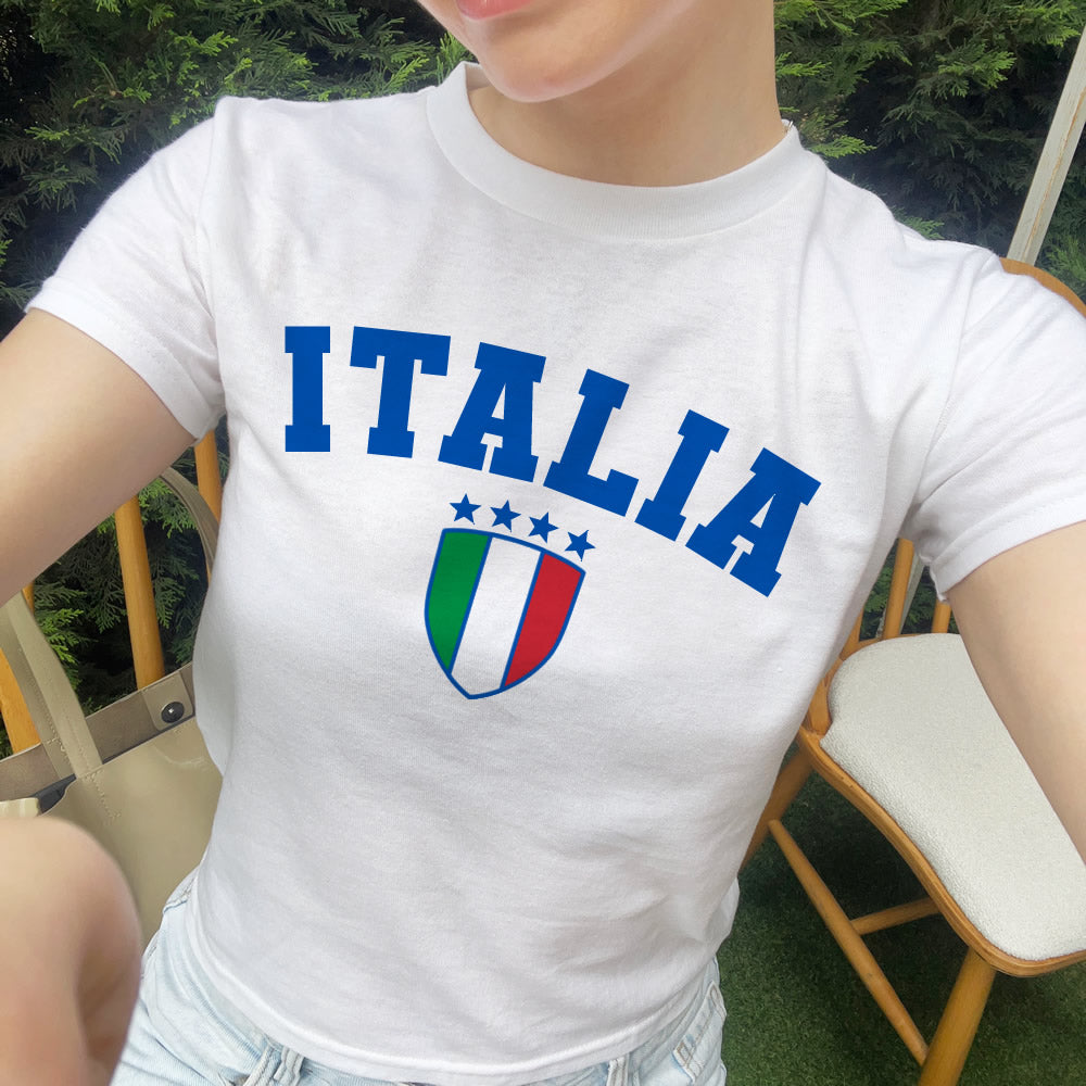 Italia Baby Tee - printwithsky 