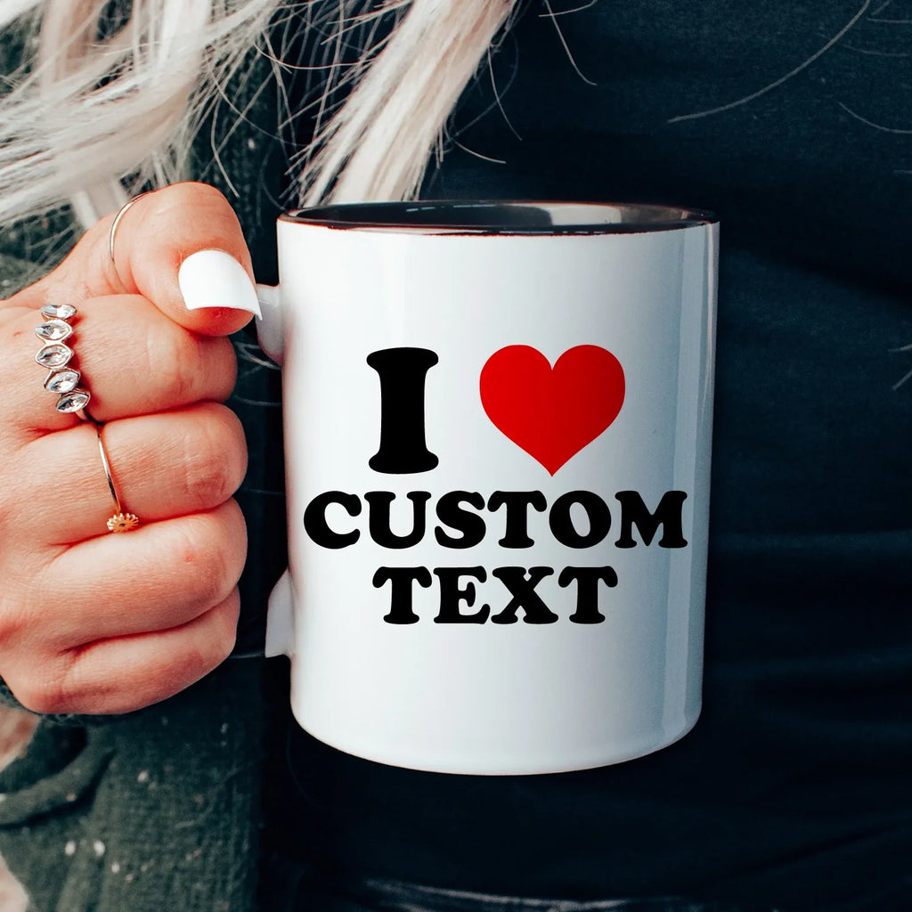 Personalized I Love Custom Coffee Mug - printwithsky