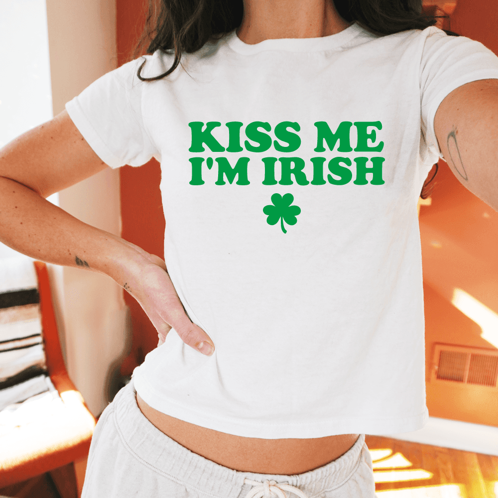 Kiss Me I'm Irish Baby Tee - printwithSKY