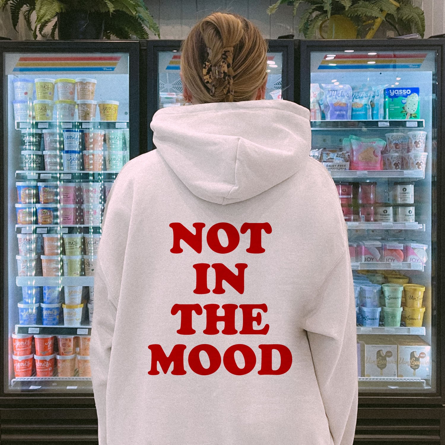Not In The Mood Hoodie - printwithsky - Graphic Hoodie