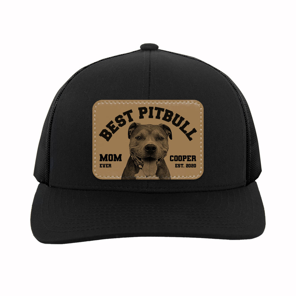 Personalized Pitbull Dog Trucker Hat | Custom Dog Dad or Mom Cap with Pet Photo