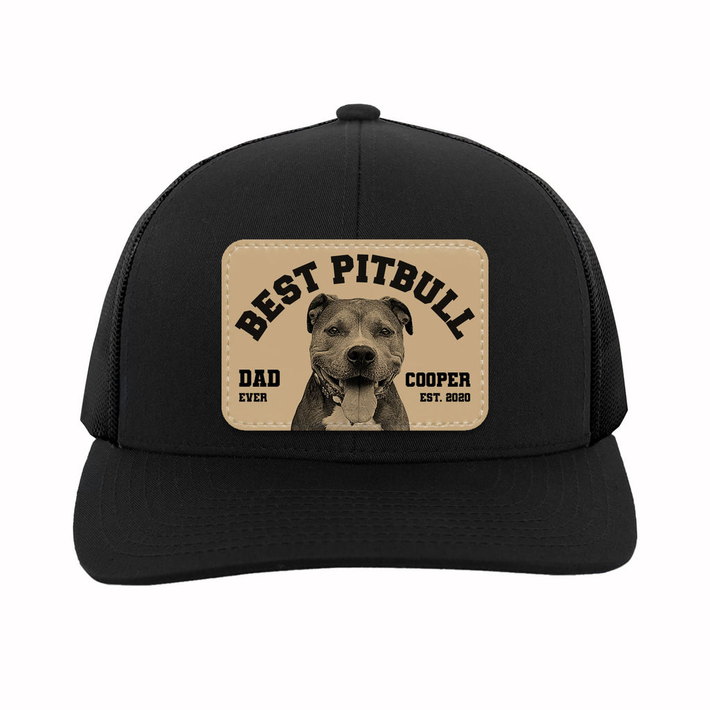 Personalized Pitbull Dog Trucker Hat | Custom Dog Dad or Mom Cap with Pet Photo