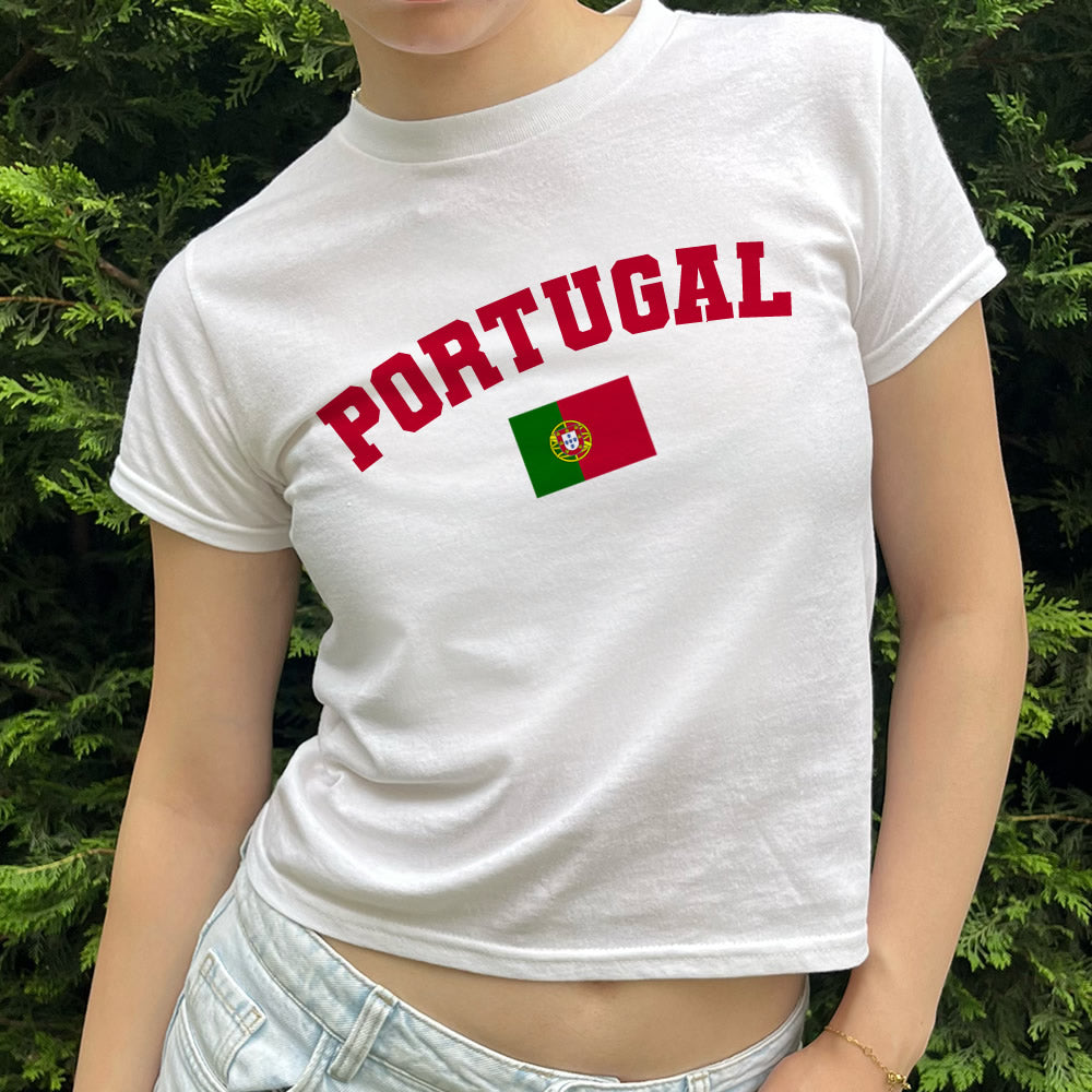 Portugal Baby Tee - printwithsky