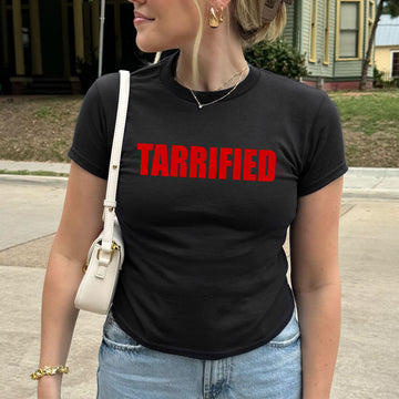 Tarrified Anti Trump Humor Baby Tee - printwithsky