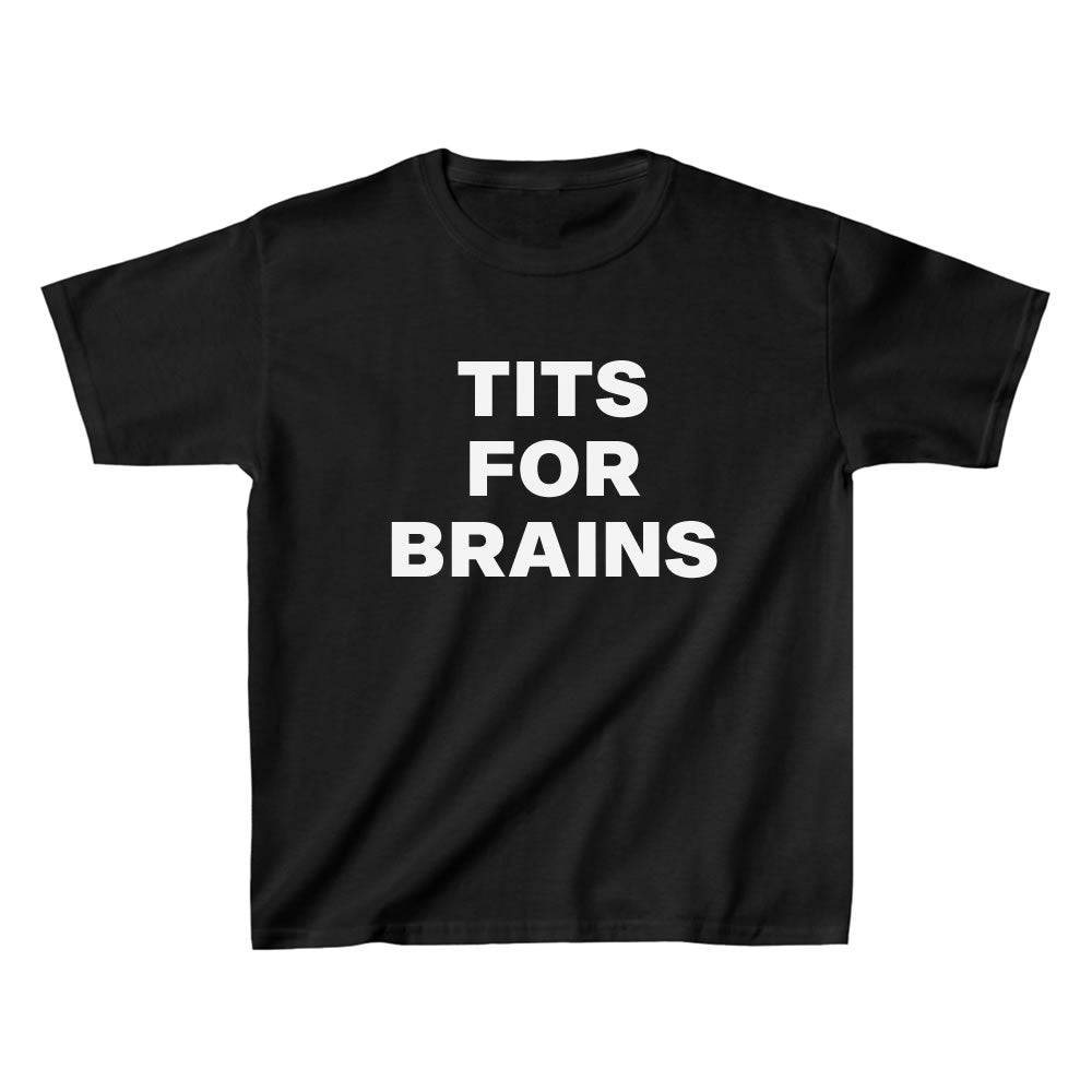 Tits For Brain Baby Tee - printwithsky