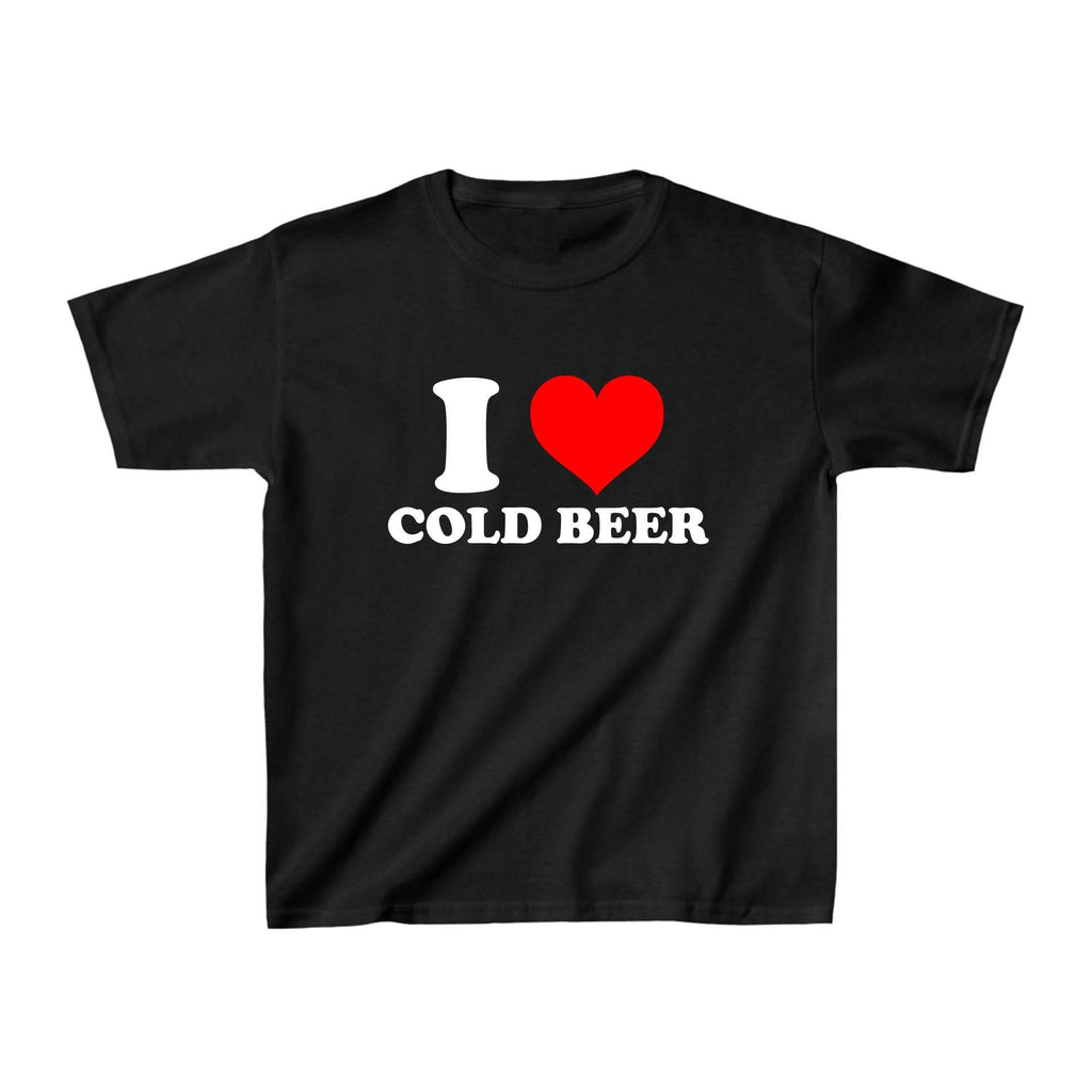 I Love Cold Beer Baby Tee - printwithsky