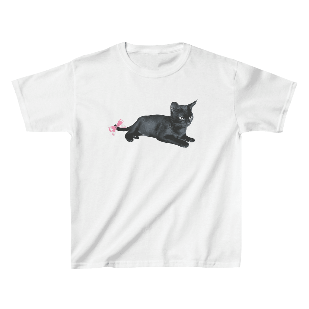 Cat With Bow Preppy Baby Tee - printwithsky