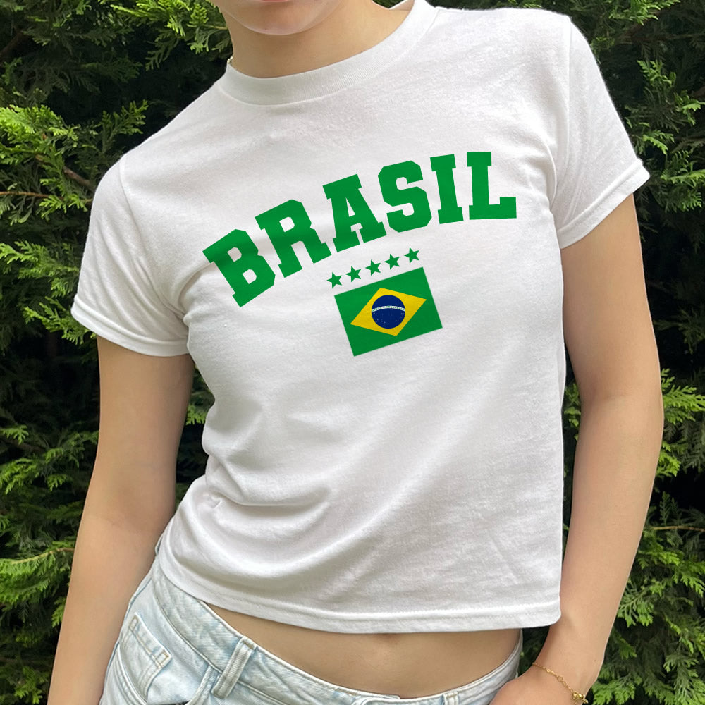 Brasil Baby Tee - printwithsky