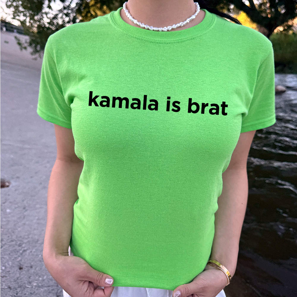 Kamala is Brat Baby Tee - printwithsky