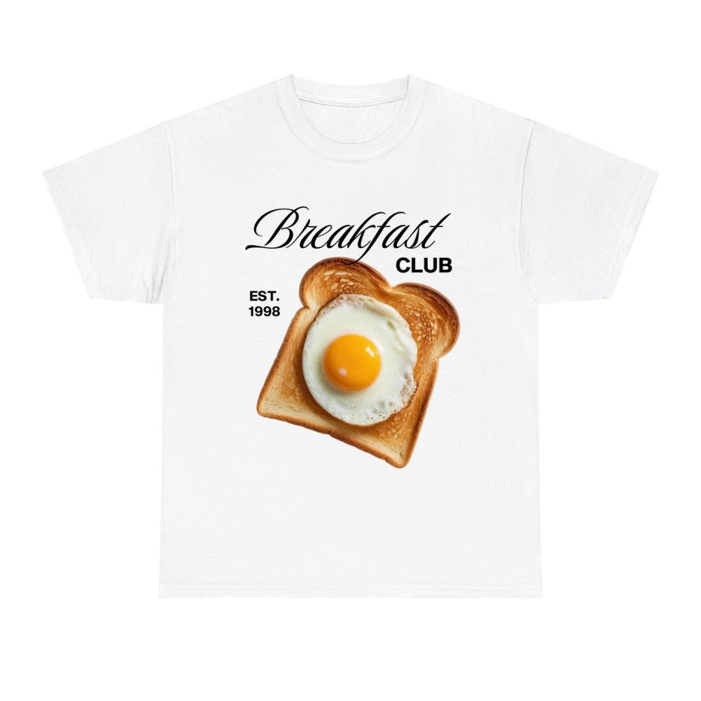 Breakfast Club T‑Shirt | Retro Food Graphic Tee, Funny Streetwear Top - printwithsky