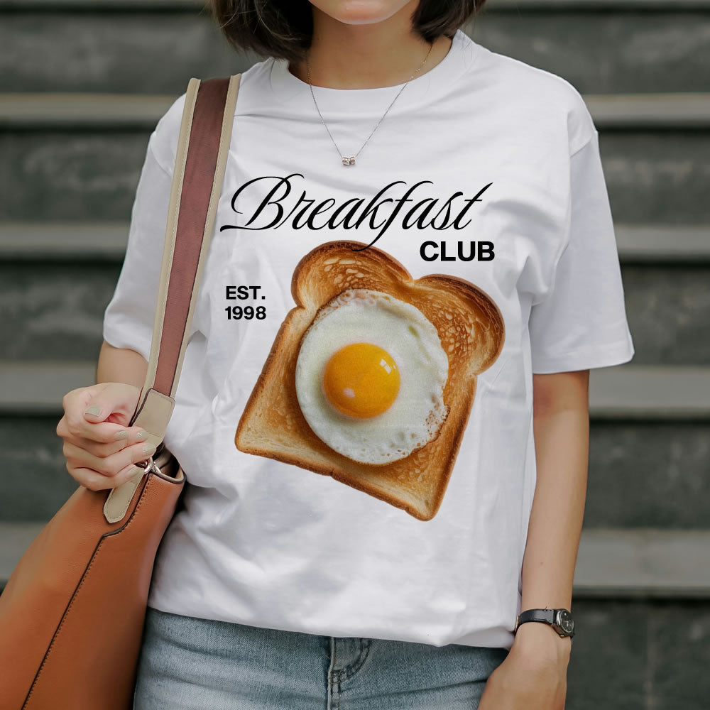 Breakfast Club T‑Shirt | Retro Food Graphic Tee, Funny Streetwear Top