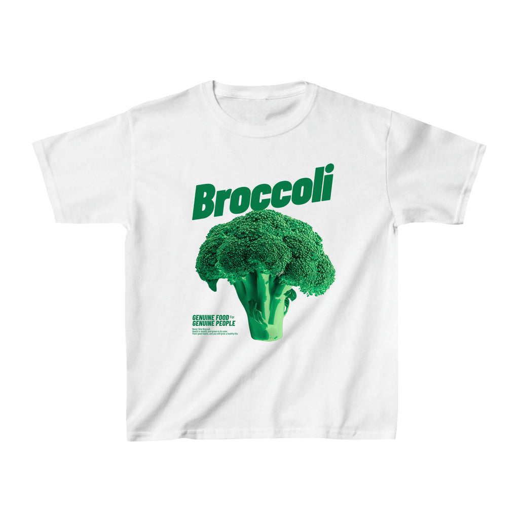 Broccoli Graphic Baby Tee – 90s Retro T-shirt | Y2K Aesthetic Streetwear