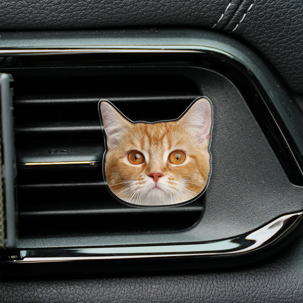 Custom Pet Car Vent Clip – Personalized Acrylic Cat or Dog Car Decoration