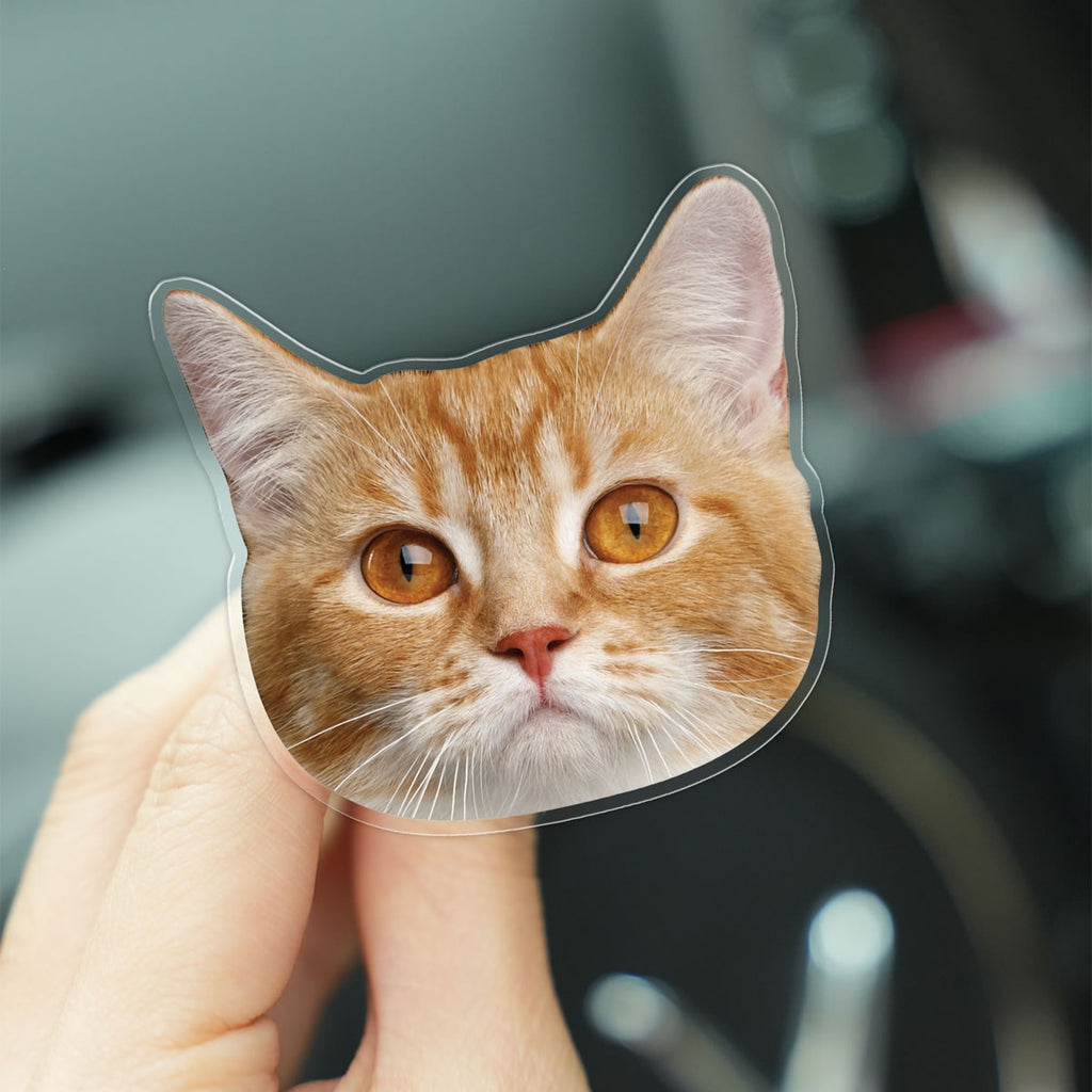 Custom Pet Car Vent Clip – Personalized Acrylic Cat or Dog Car Decoration