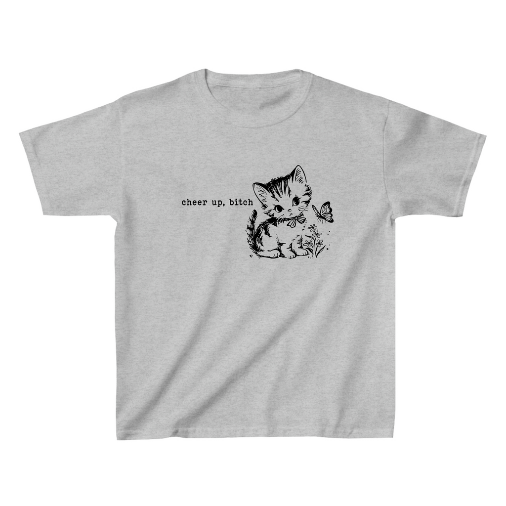 Cheer Up Cute Cat Baby Tee - printwithsky