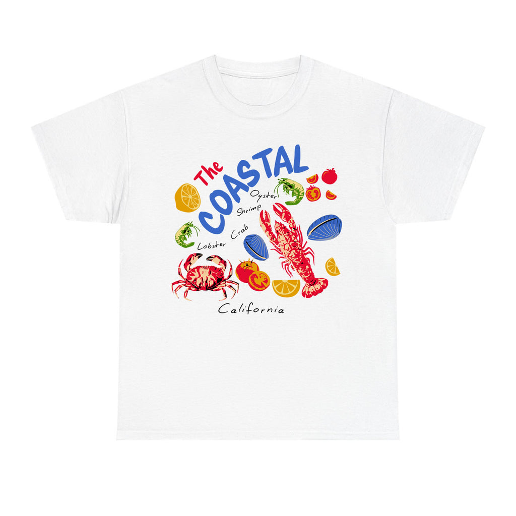Coastal California Graphic T-Shirt – Unisex Retro Tee | Y2K Aesthetic Streetwear