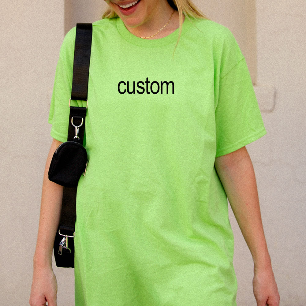 Custom Lime Green Meme Unisex T-shirt - printwithsky