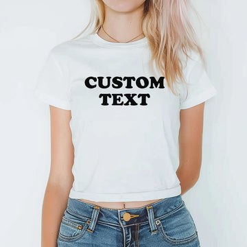 Custom Text Baby Tee - printwithsky