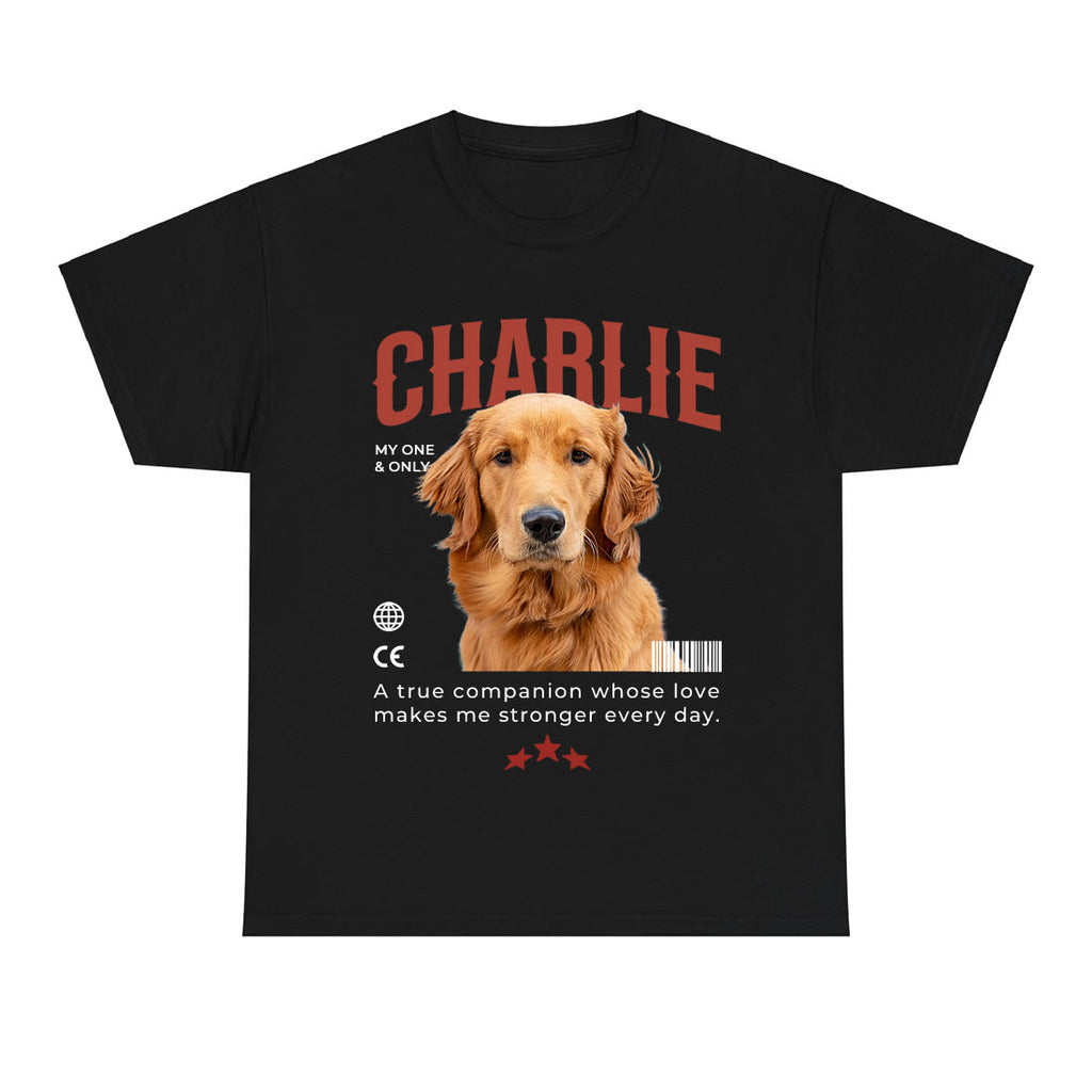 Custom Pet Portrait T-Shirt – Personalized Dog & Cat Photo Unisex Tee | Gift for Dog Mom, Dog Dad, Cat Mom & Cat Dad