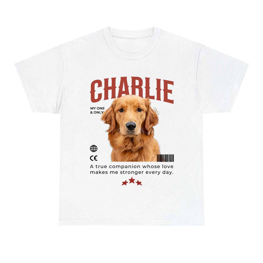 Custom Pet Portrait T-Shirt – Personalized Dog & Cat Photo Unisex Tee | Gift for Dog Mom, Dog Dad, Cat Mom & Cat Dad