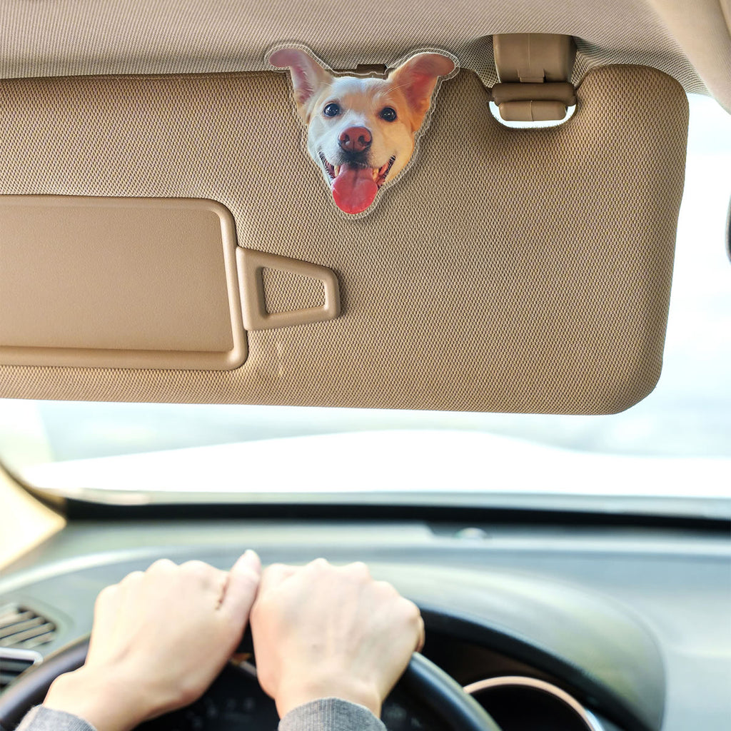 Custom Acrylic Cat or Dog Car Visor Clip - Cute Pet Car Decoration