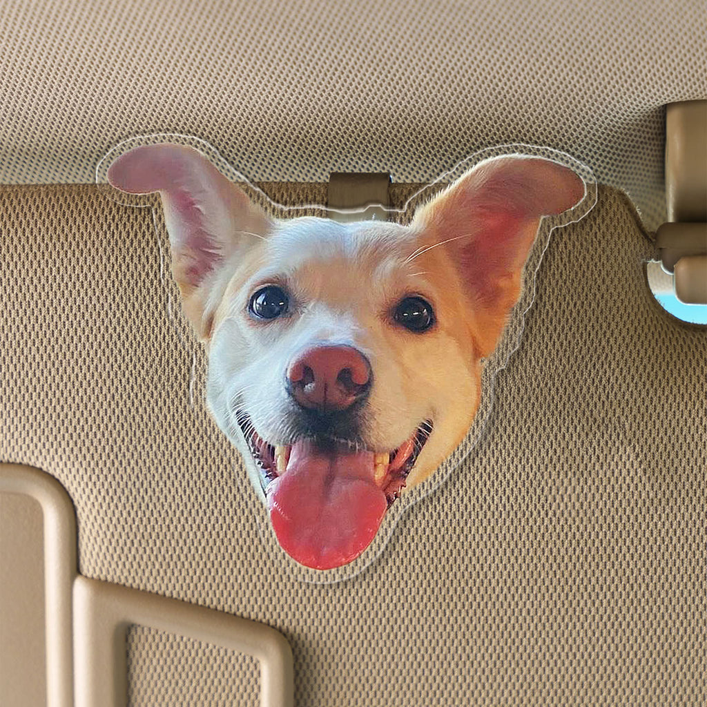 Custom Acrylic Cat or Dog Car Visor Clip - Cute Pet Car Decoration