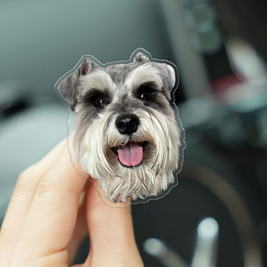 Custom Pet Car Vent Clip – Personalized Acrylic Cat or Dog Car Decoration