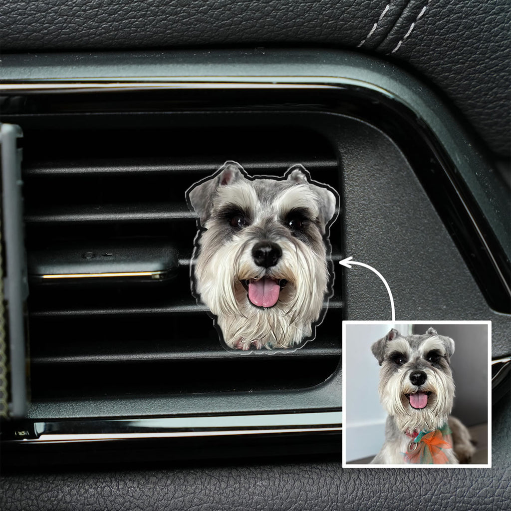Custom Pet Car Vent Clip – Personalized Acrylic Cat or Dog Car Decoration
