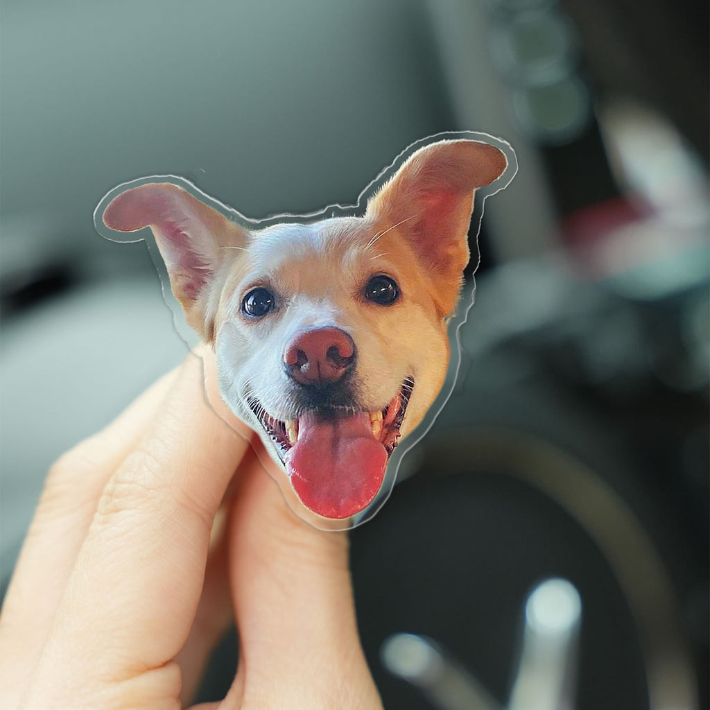 Custom Pet Car Vent Clip – Personalized Acrylic Cat or Dog Car Decoration