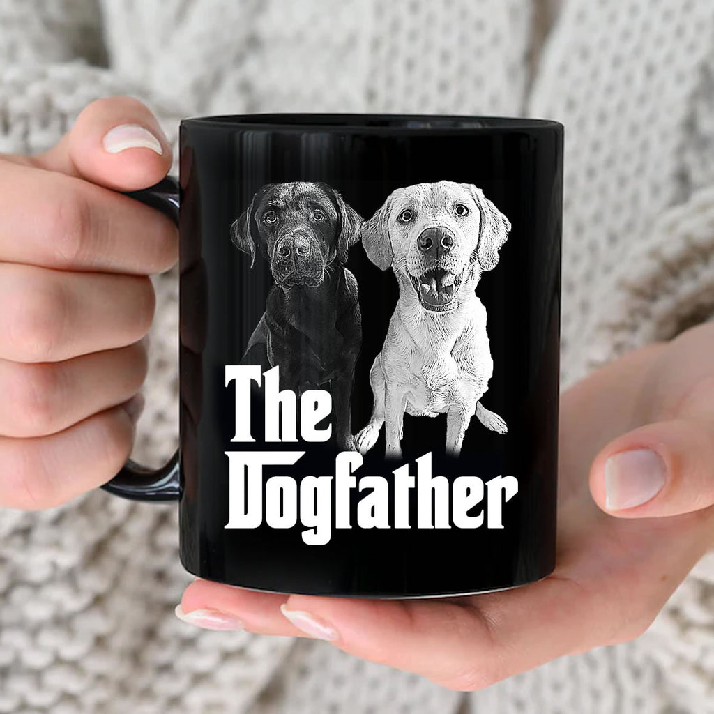 Custom The Dogfather Mug – Personalized Dog Photo Coffee Cup | Funny Dog Dad Gift, Unique Pet Lover Mug