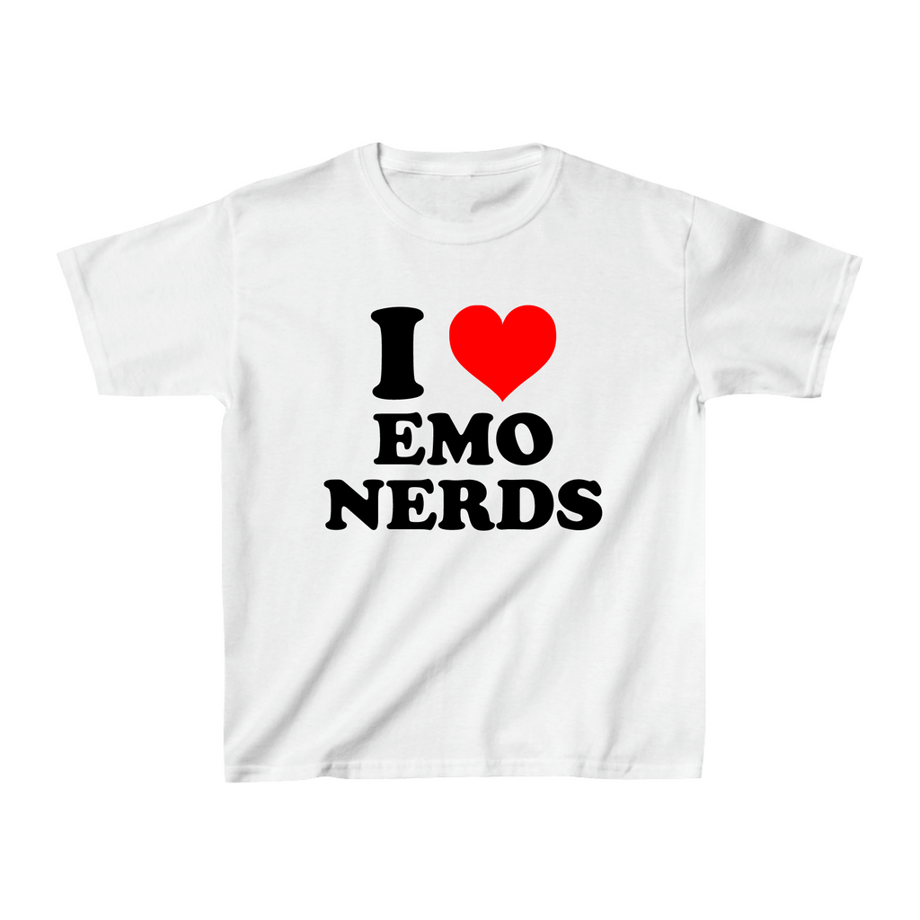 I Love Emo Nerds Baby Tee - printwithsky