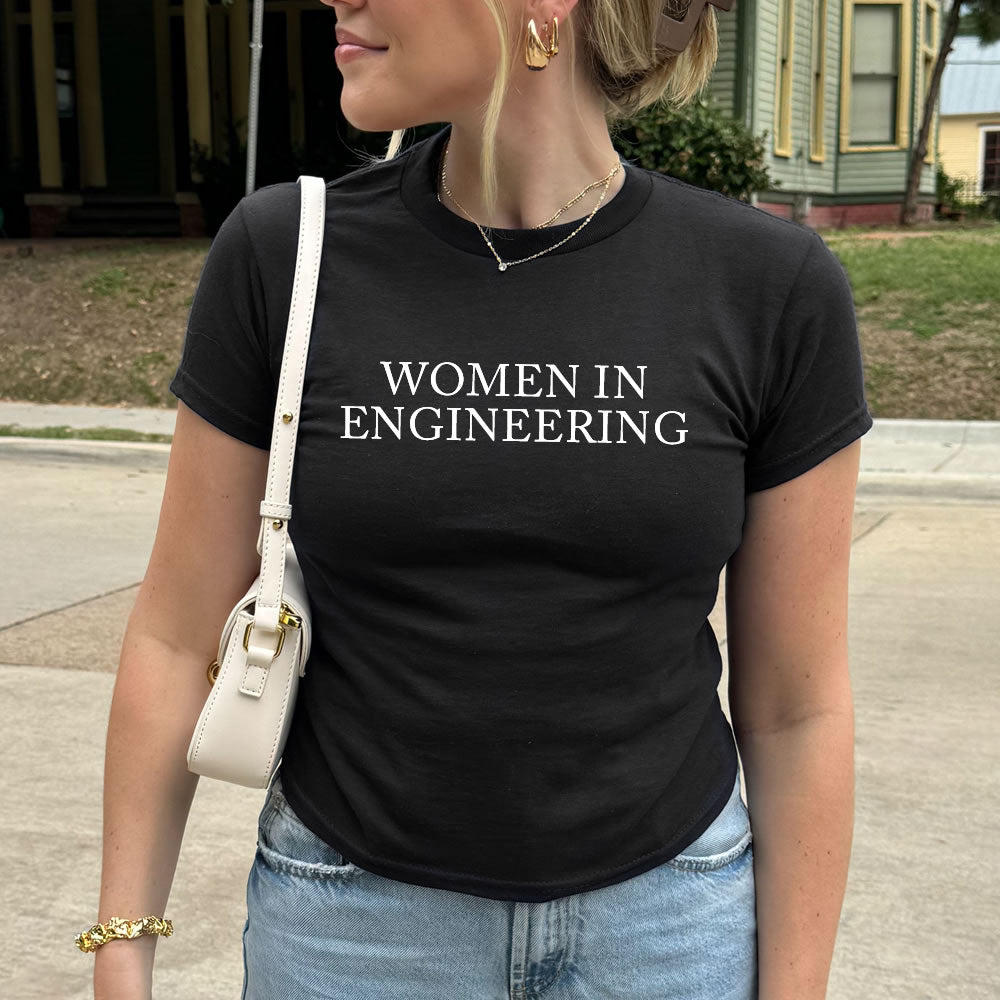 Women In Engineering Baby Tee - printwithSKY