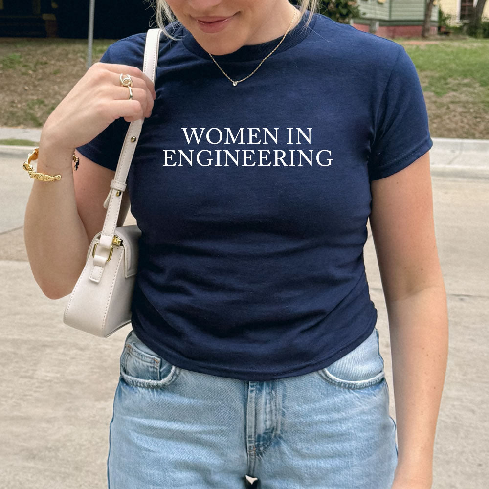 Women In Engineering Baby Tee - printwithSKY