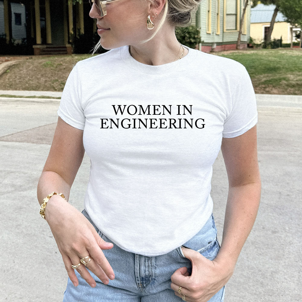 Women In Engineering Baby Tee - printwithSKY