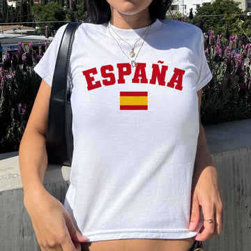 Spain Baby Tee - printwithsky