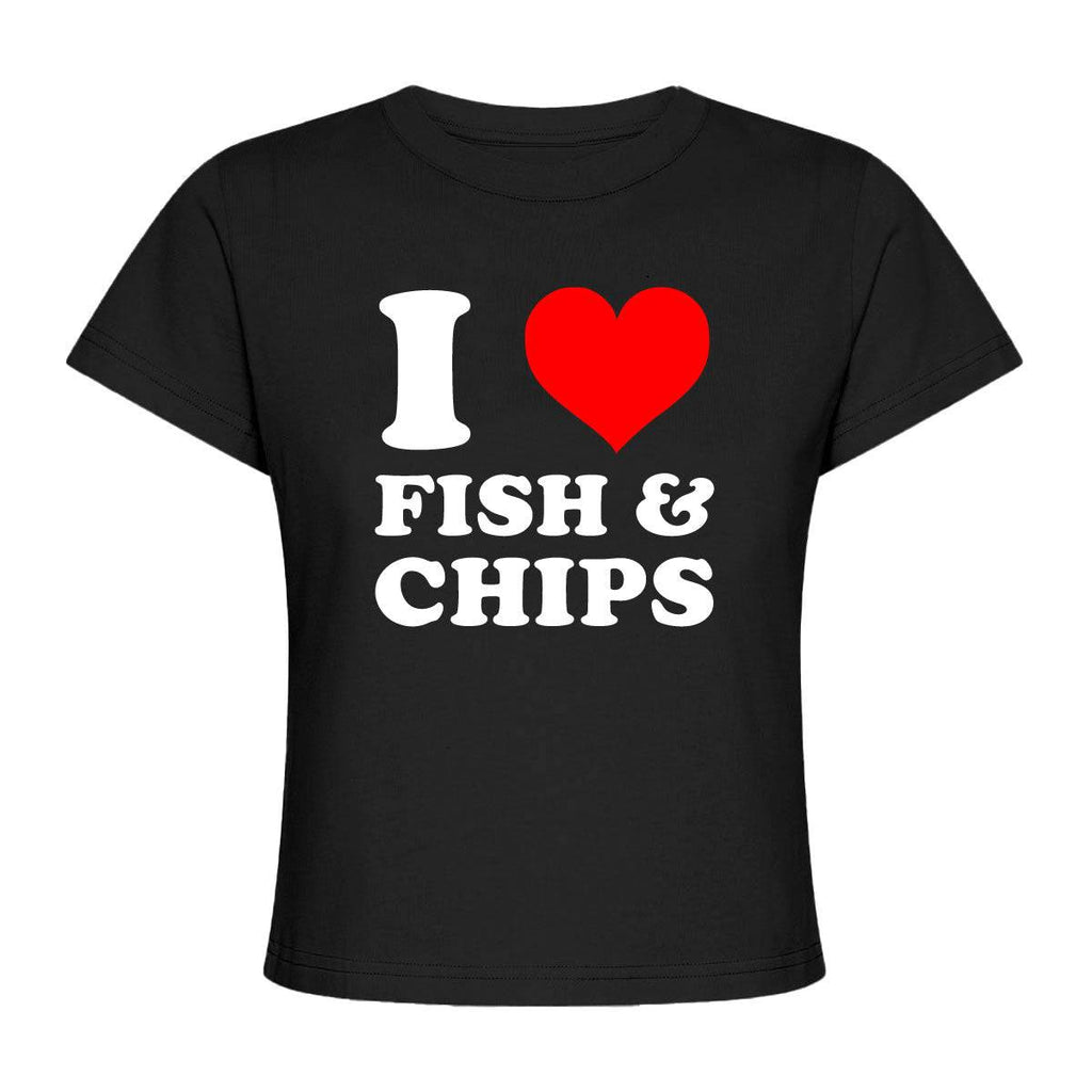 I Love Fish and Chips Baby Tee - printwithsky